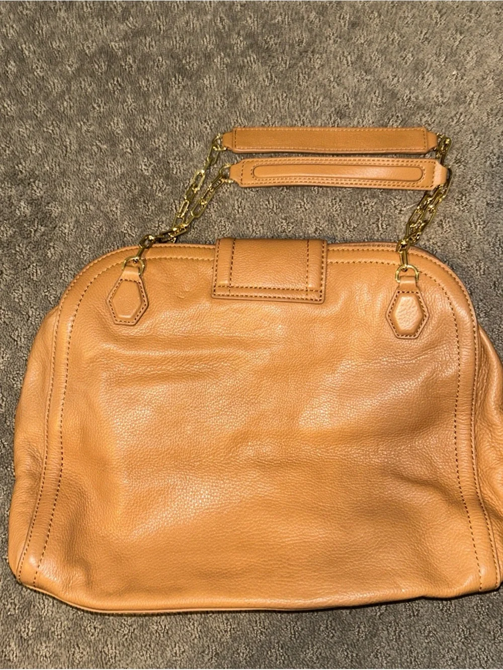Leather Shoulder Bag in Tan Tory Burch
